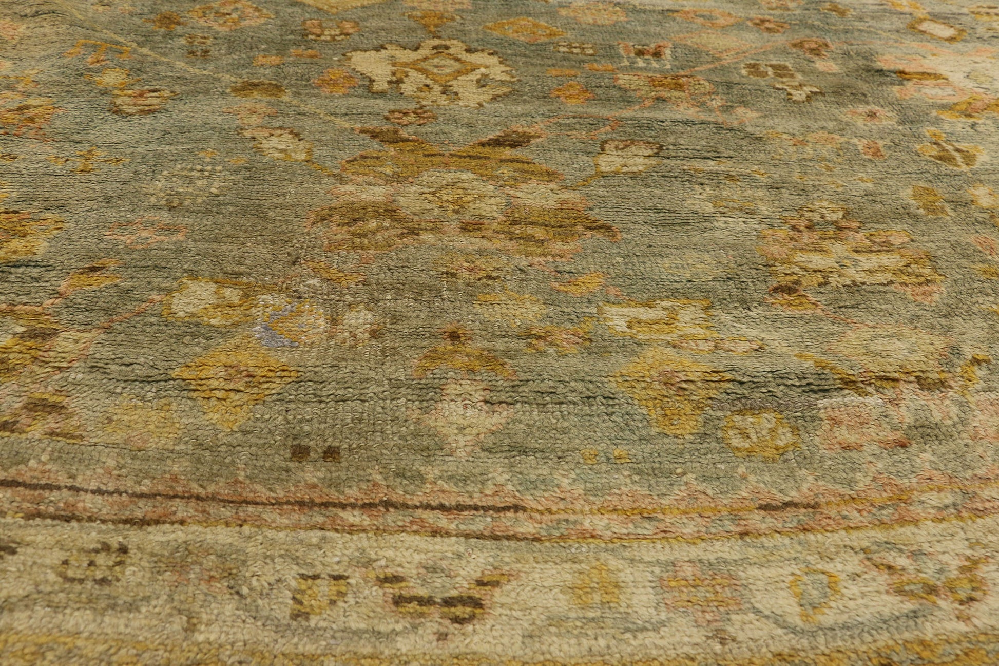 11 x 14 Antique Turkish Oushak Rug 73717