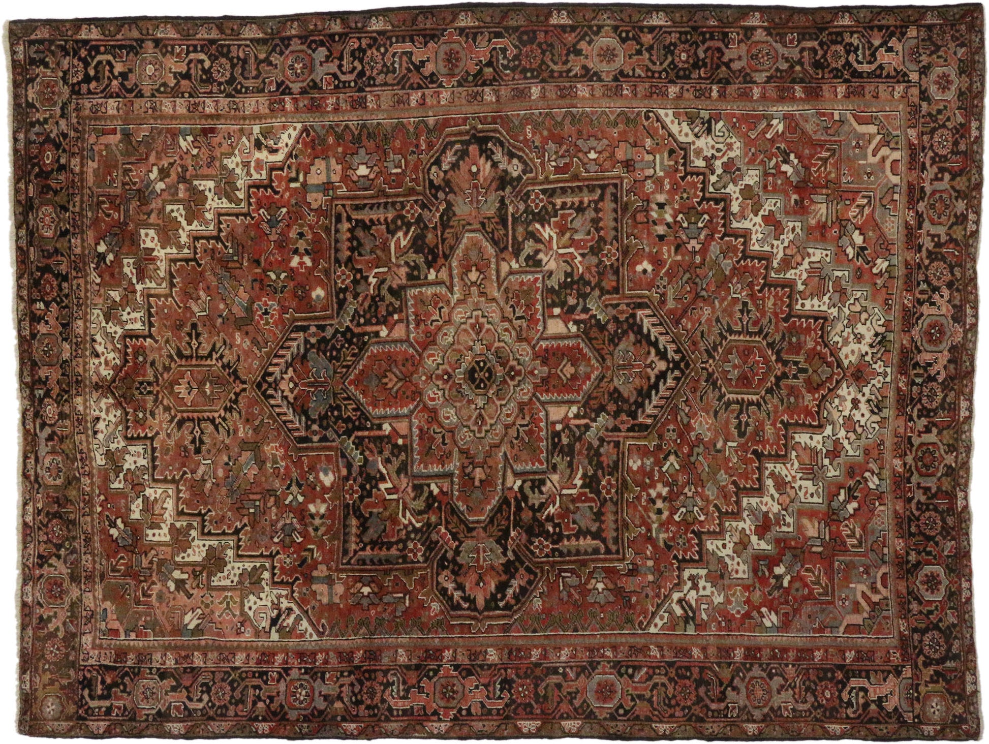 10 x 13 Vintage Persian Heriz Rug 73720
