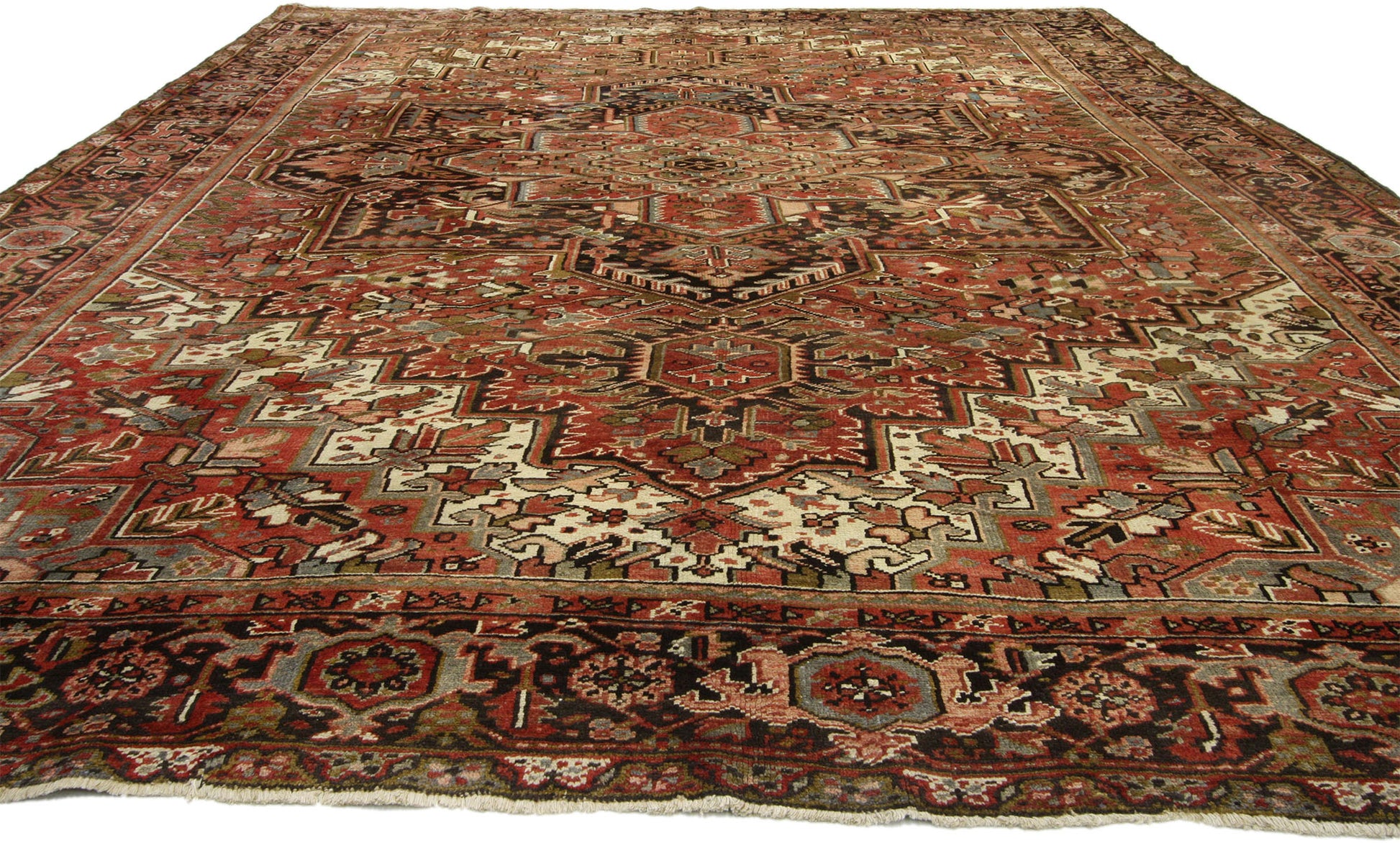 10 x 13 Vintage Persian Heriz Rug 73720
