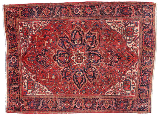 9 x 13 Vintage Heriz Rug 73724