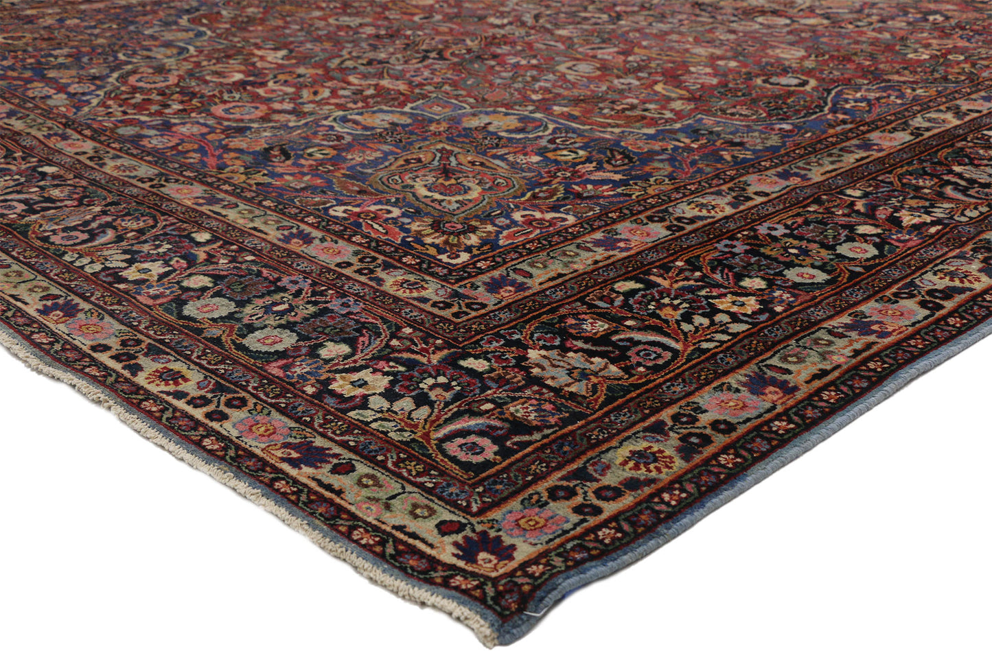 10 x 17 Antique Persian Mashhad Rug 73733
