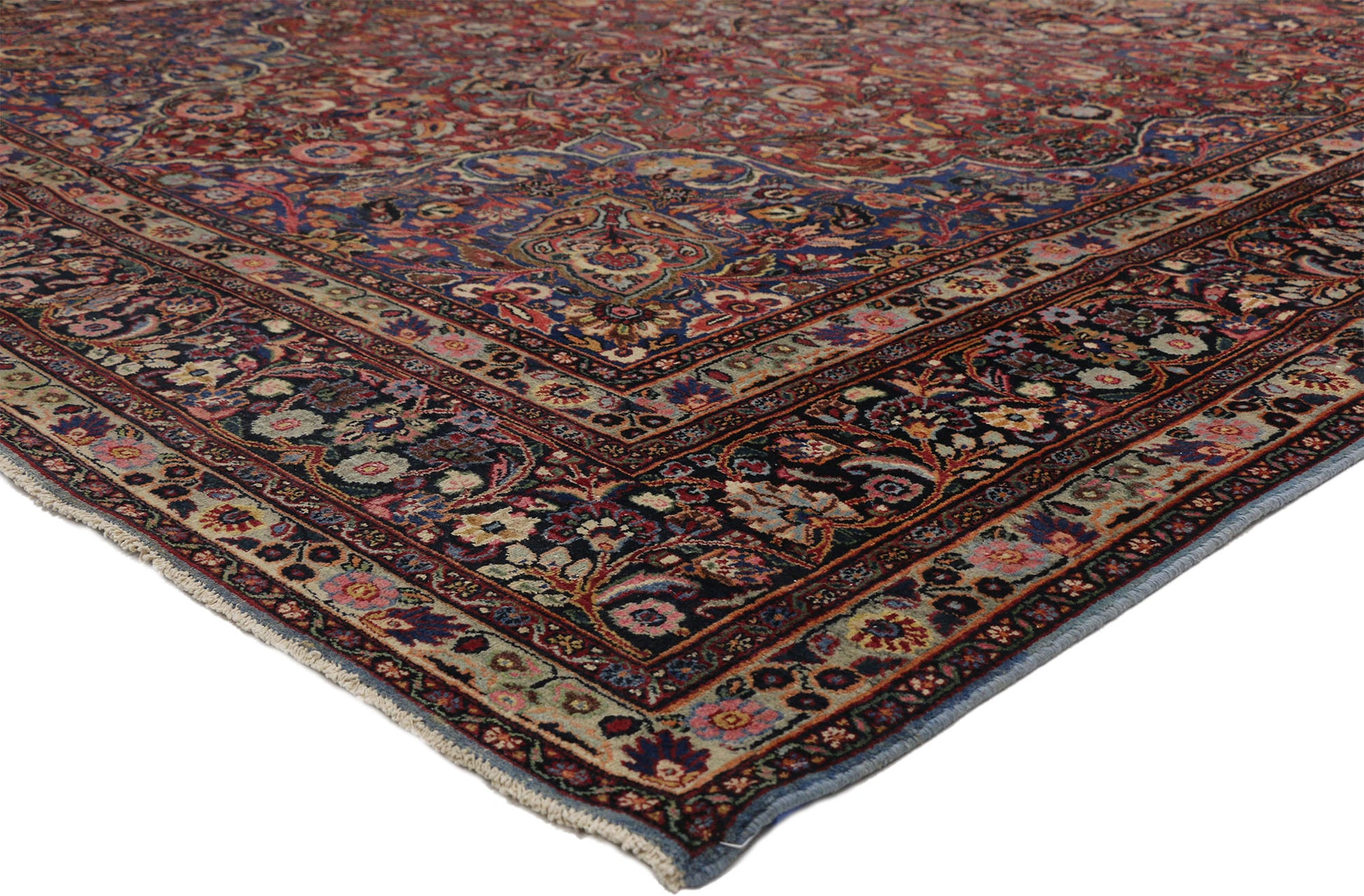 10 x 17 Antique Persian Mashhad Rug 73733