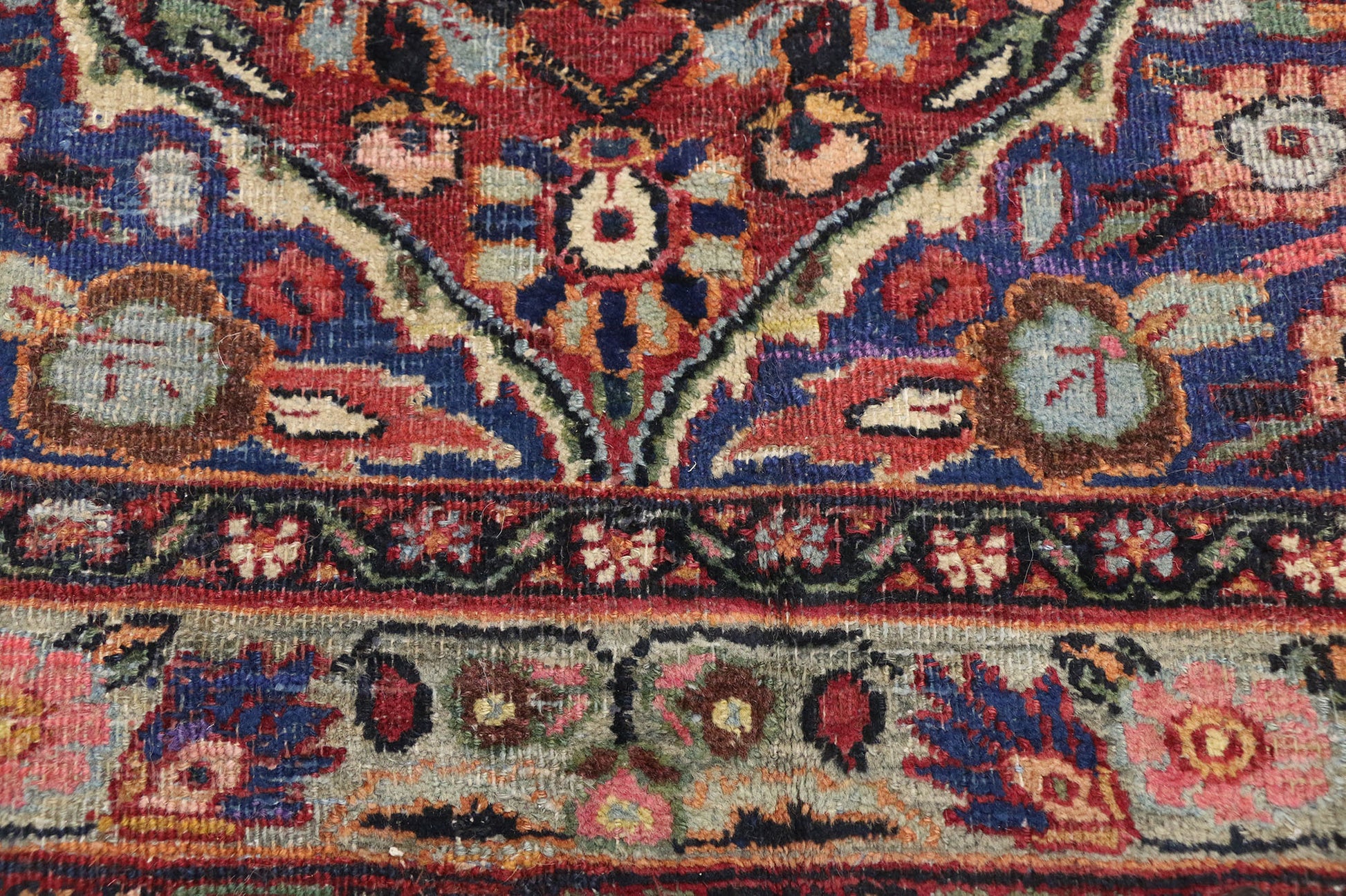 10 x 17 Antique Persian Mashhad Rug 73733