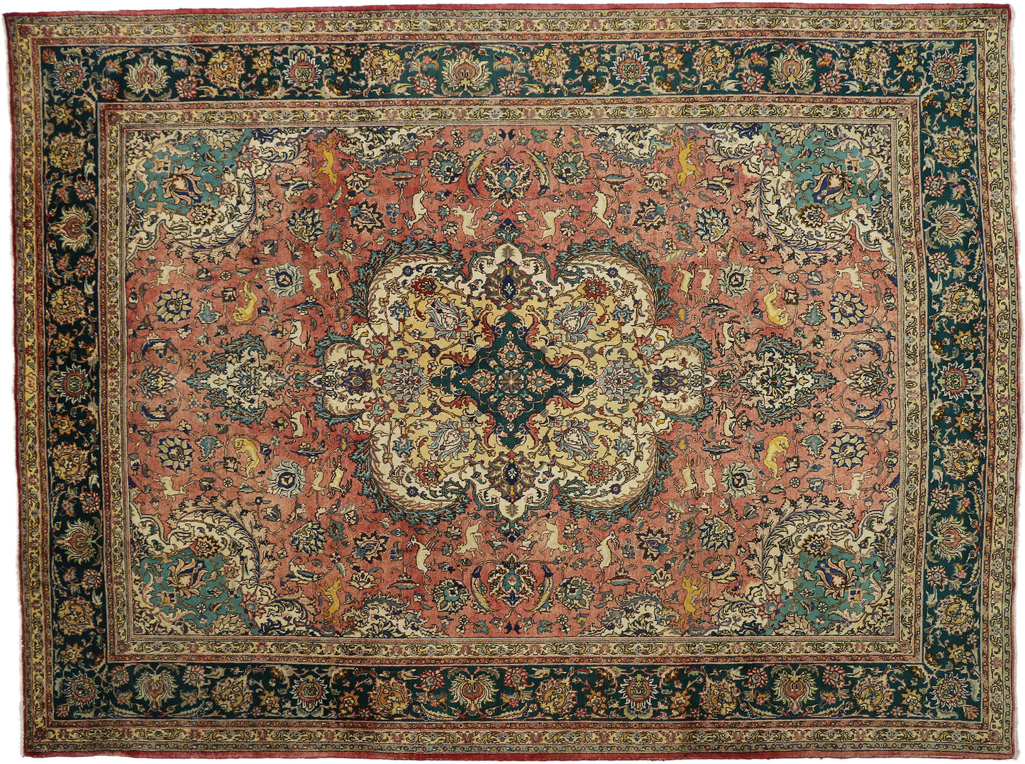 10 x 13 Vintage Tabriz Rug 73734