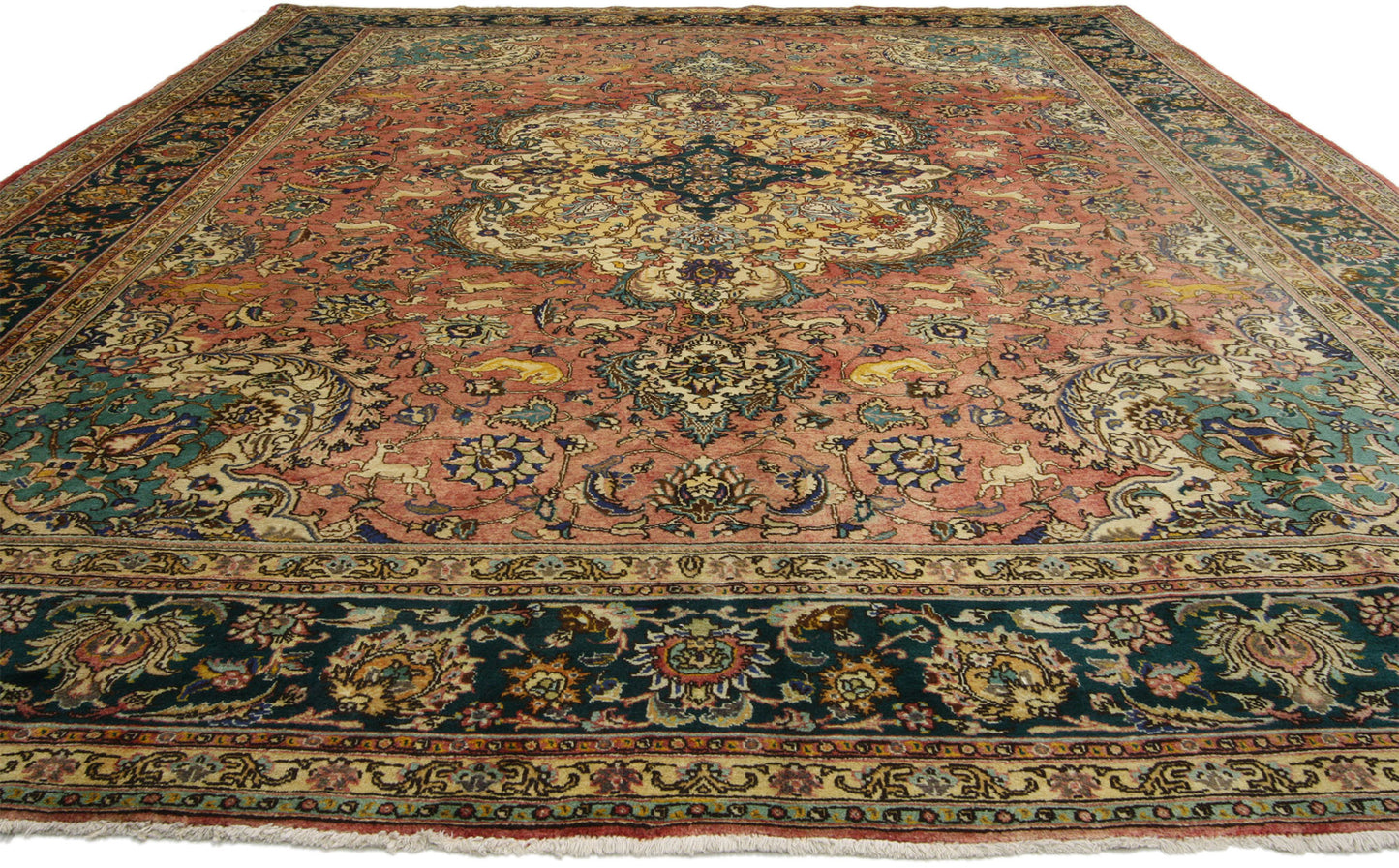 10 x 13 Vintage Tabriz Rug 73734
