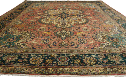 10 x 13 Vintage Tabriz Rug 73734