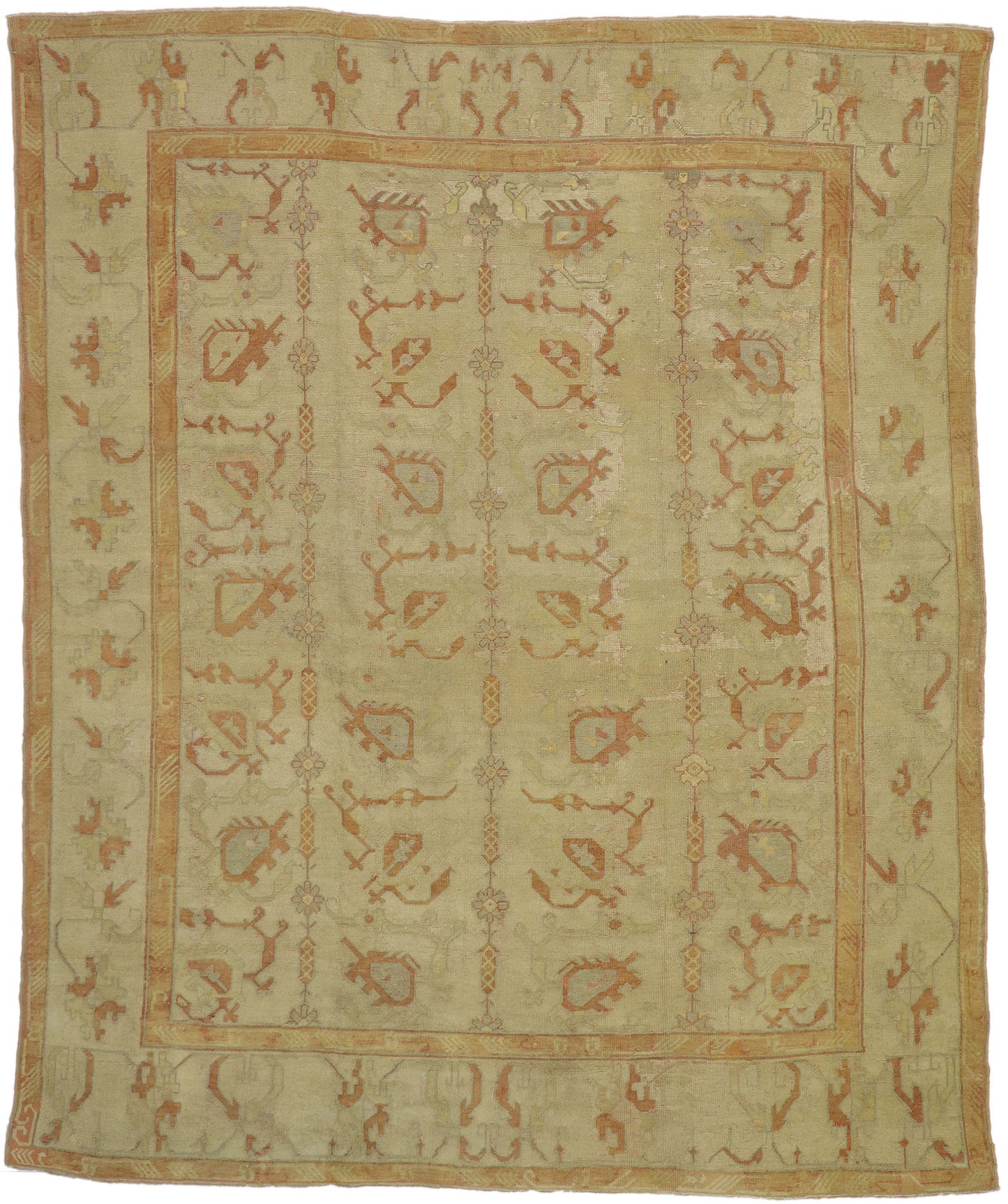 10 x 12 Antique Turkish Oushak Rug 73736