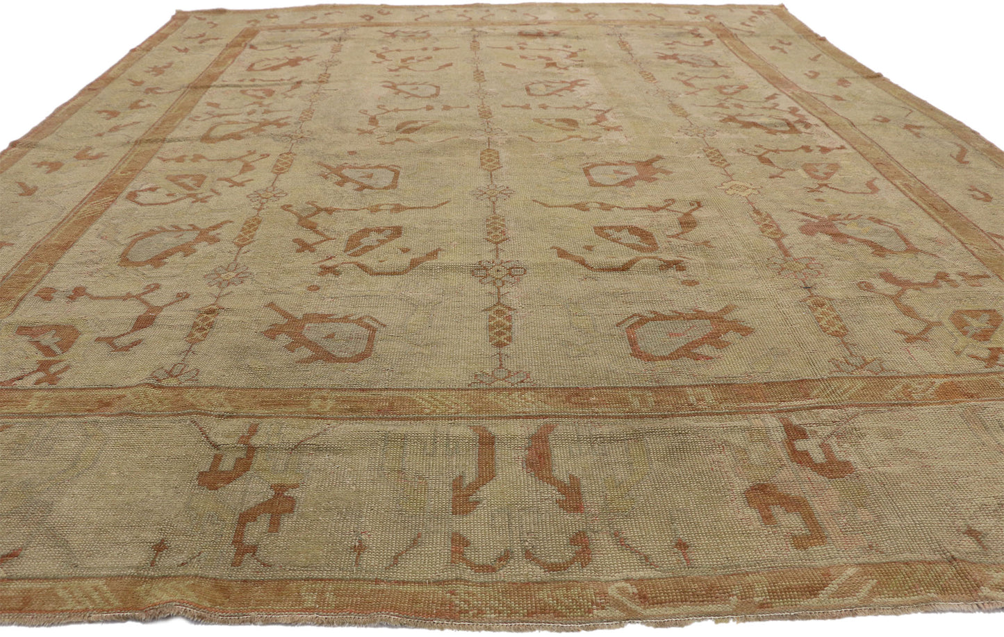 10 x 12 Antique Turkish Oushak Rug 73736