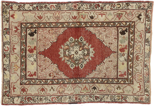 4 x 6 Vintage Turkish Oushak Rug 73741
