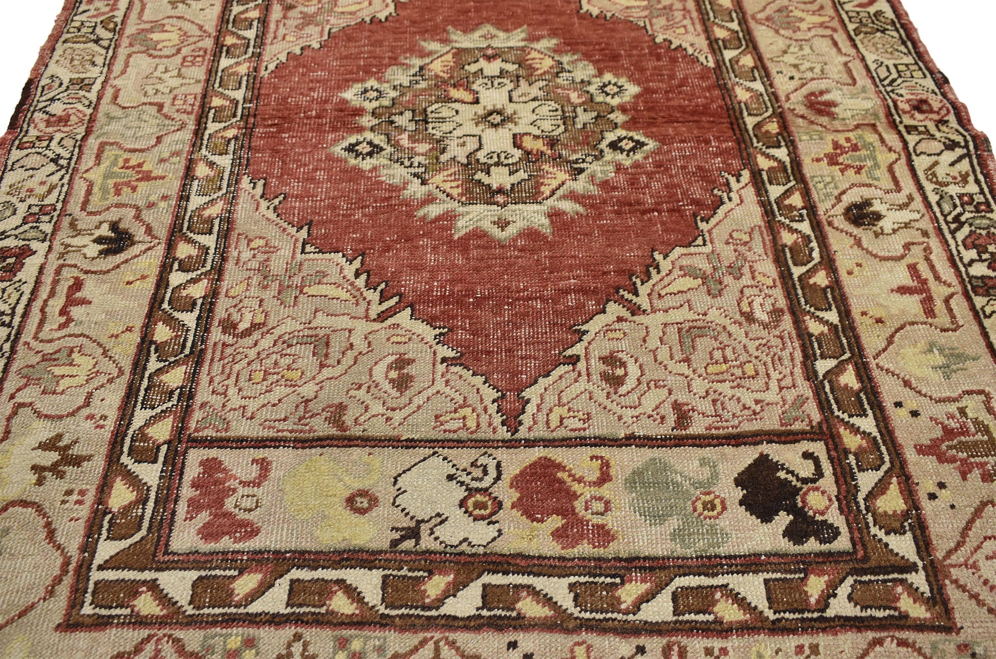 4 x 6 Vintage Turkish Oushak Rug 73741