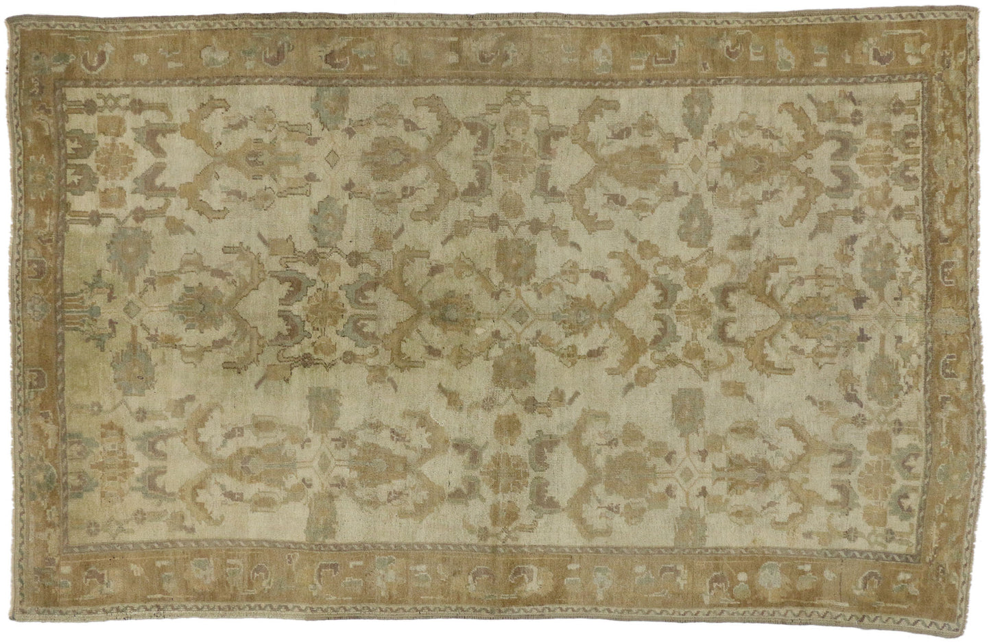 5 x 9 Vintage Turkish Oushak Rug 73744