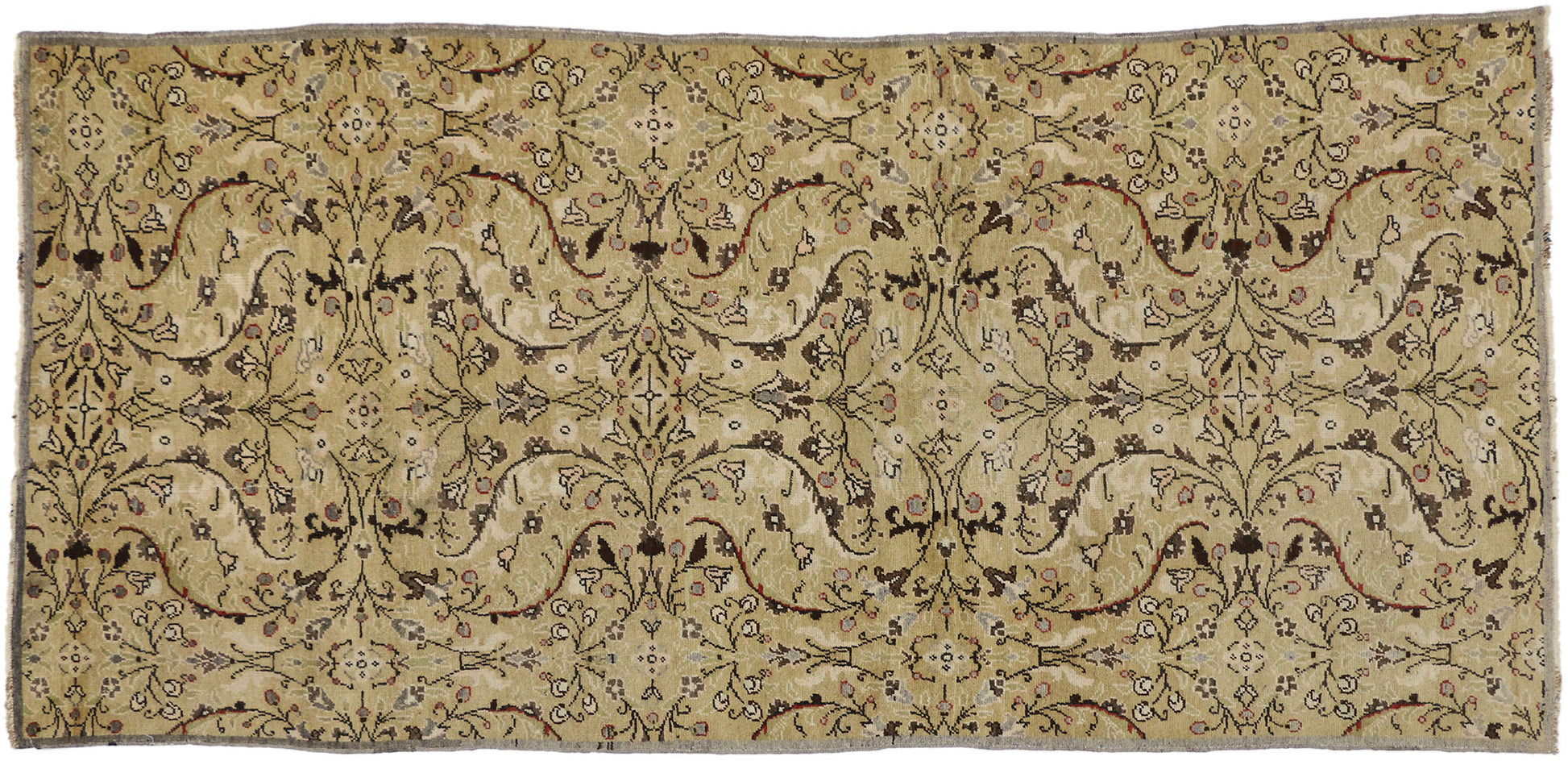 5 x 10 Vintage Turkish Oushak Rug 73754
