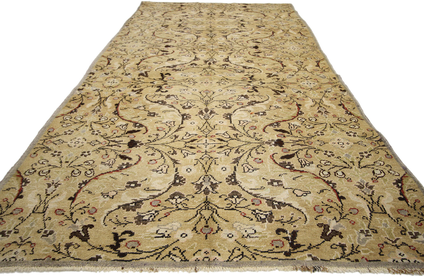 5 x 10 Vintage Turkish Oushak Rug 73754