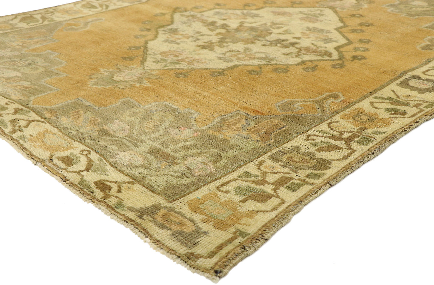 5 x 6 Vintage Turkish Oushak Rug 73772