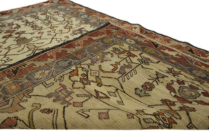 4 x 5 Antique Turkish Oushak Rug 73781