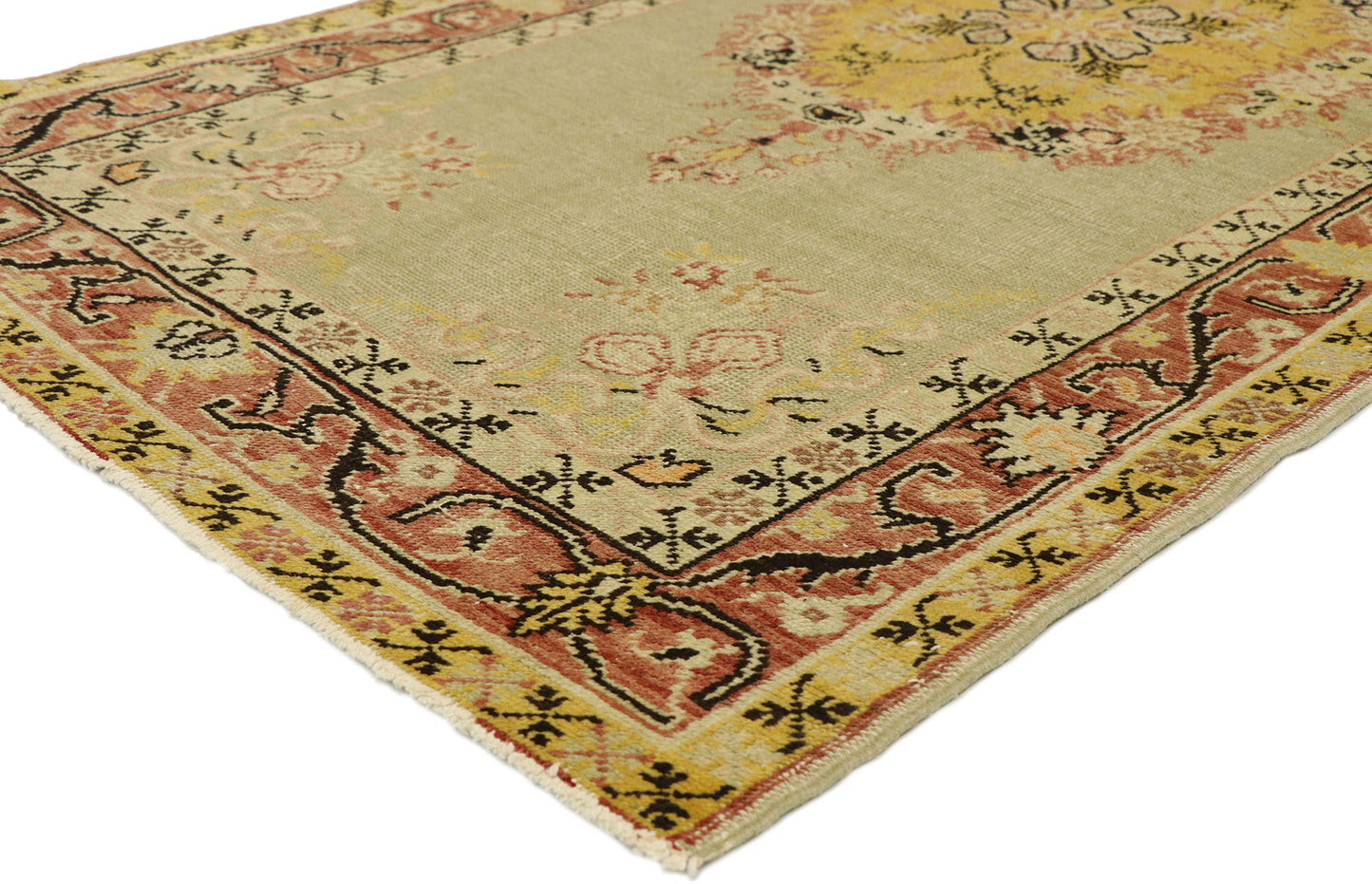 3 x 6 Antique Turkish Oushak Rug 73785