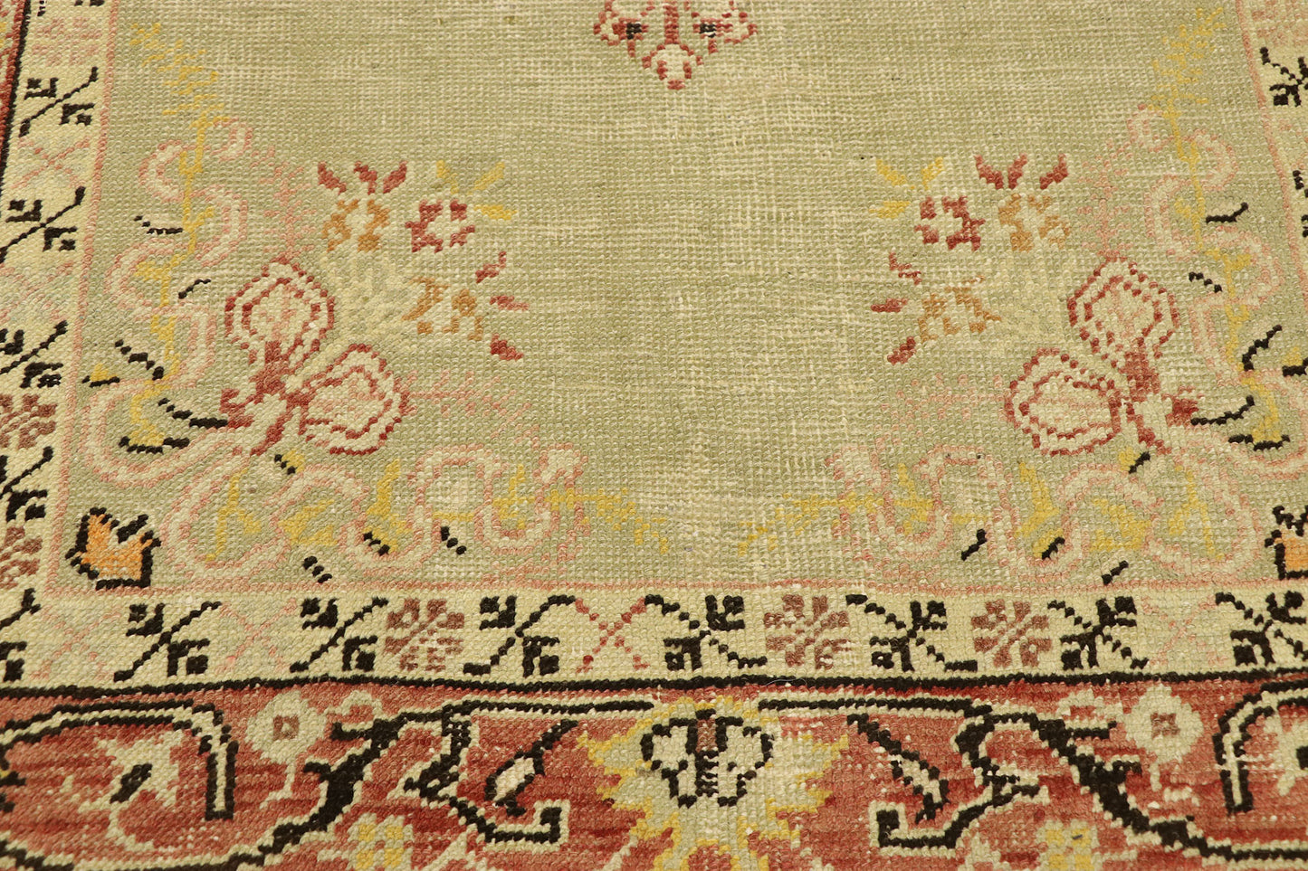 3 x 6 Antique Turkish Oushak Rug 73785