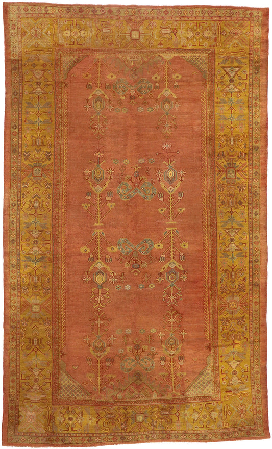 9 x 15 Antique Turkish Oushak Rug 73790