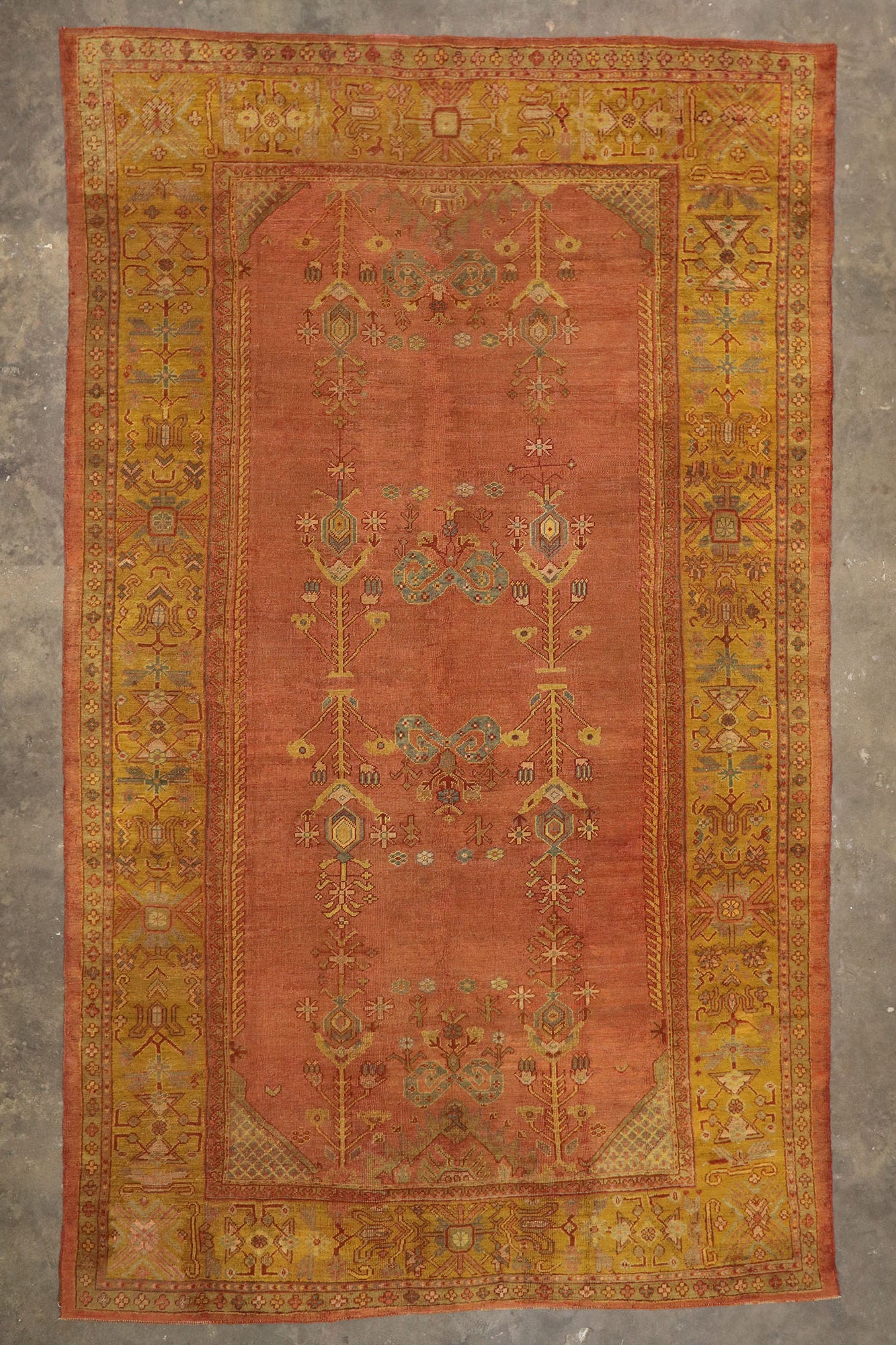9 x 15 Antique Turkish Oushak Rug 73790