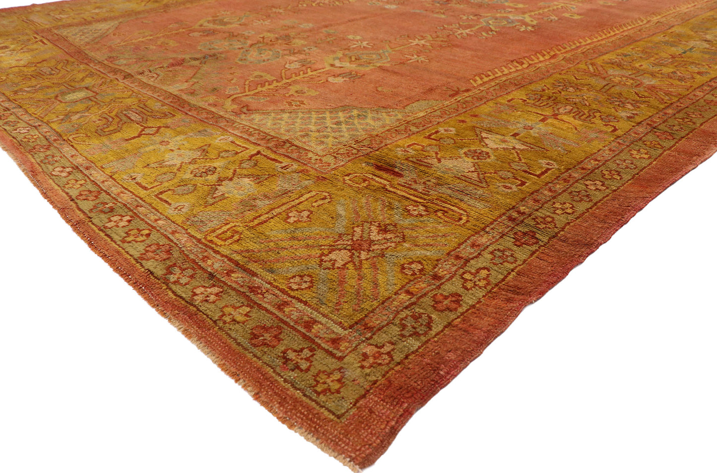 9 x 15 Antique Turkish Oushak Rug 73790