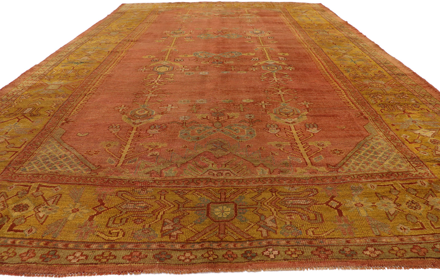 9 x 15 Antique Turkish Oushak Rug 73790