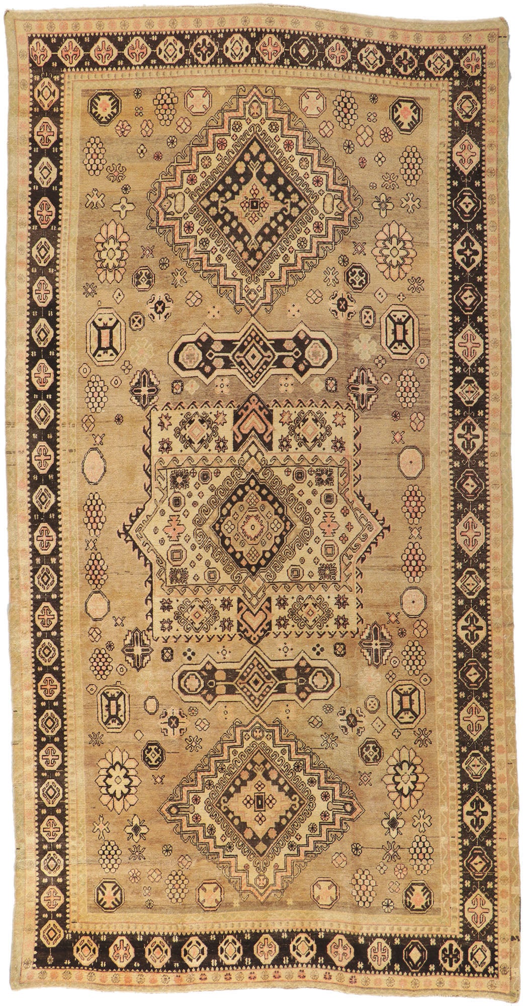 7 x 13 Antique Turkestan Khotan Rug 73806