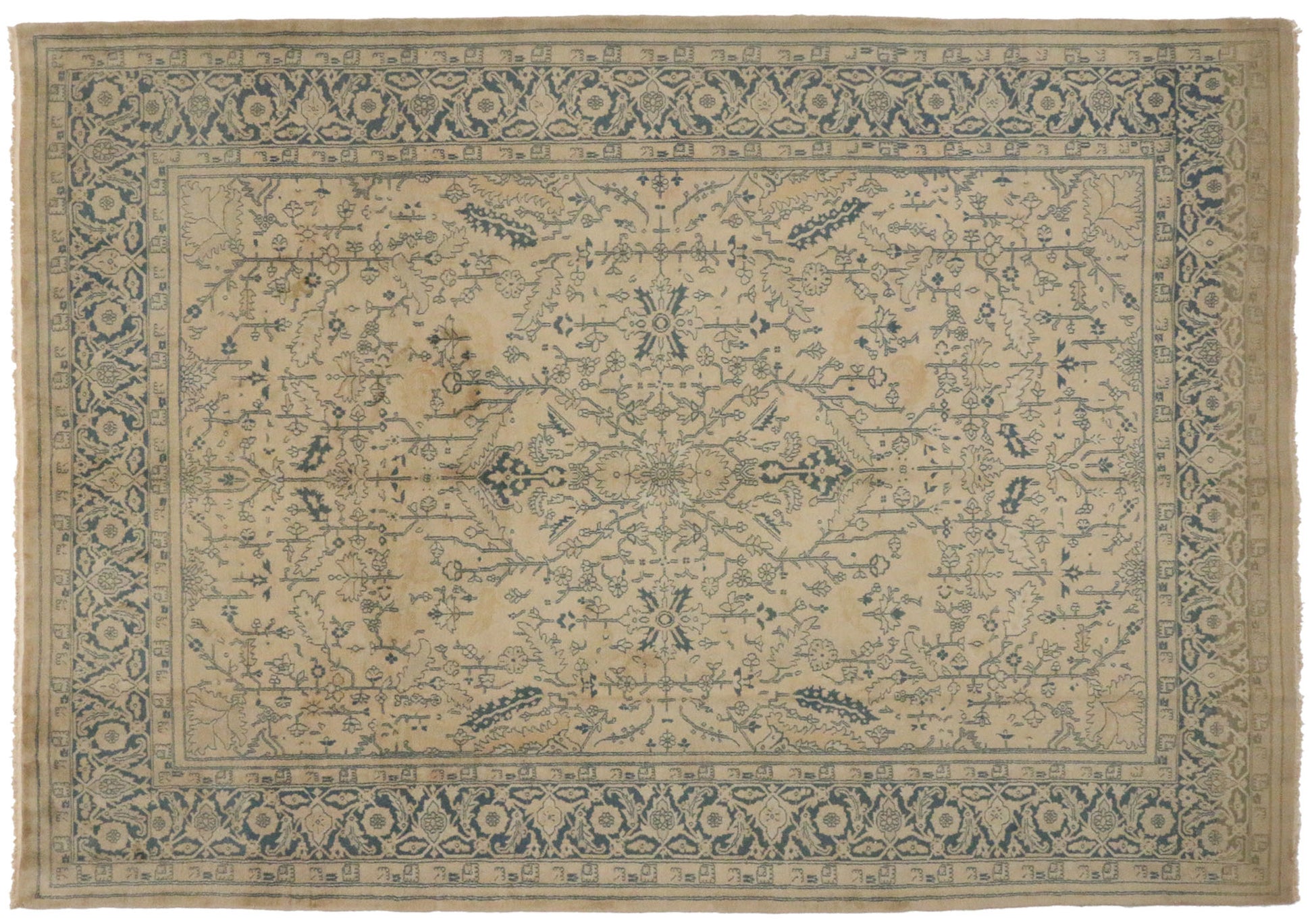 10 x 14 Vintage Indian Rug 73824