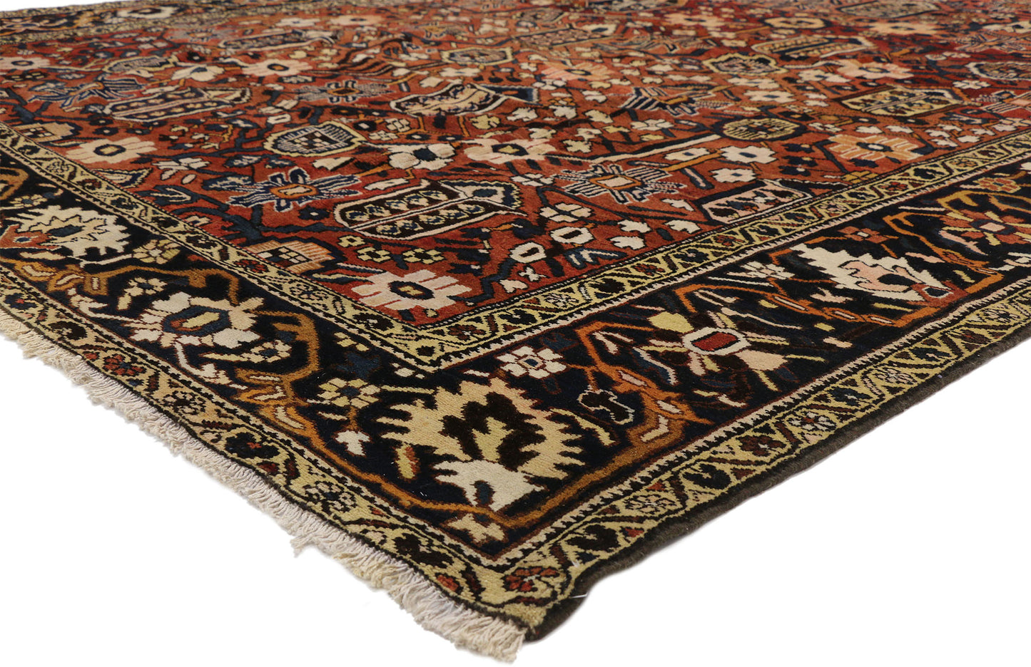 10 x 14 Vintage Persian Bakhtiari Rug 73825