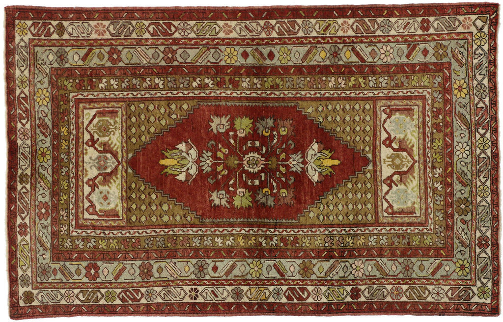 3 x 5 Vintage Turkish Oushak Rug 73841