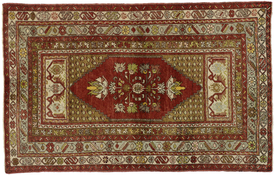3 x 5 Vintage Turkish Oushak Rug 73841