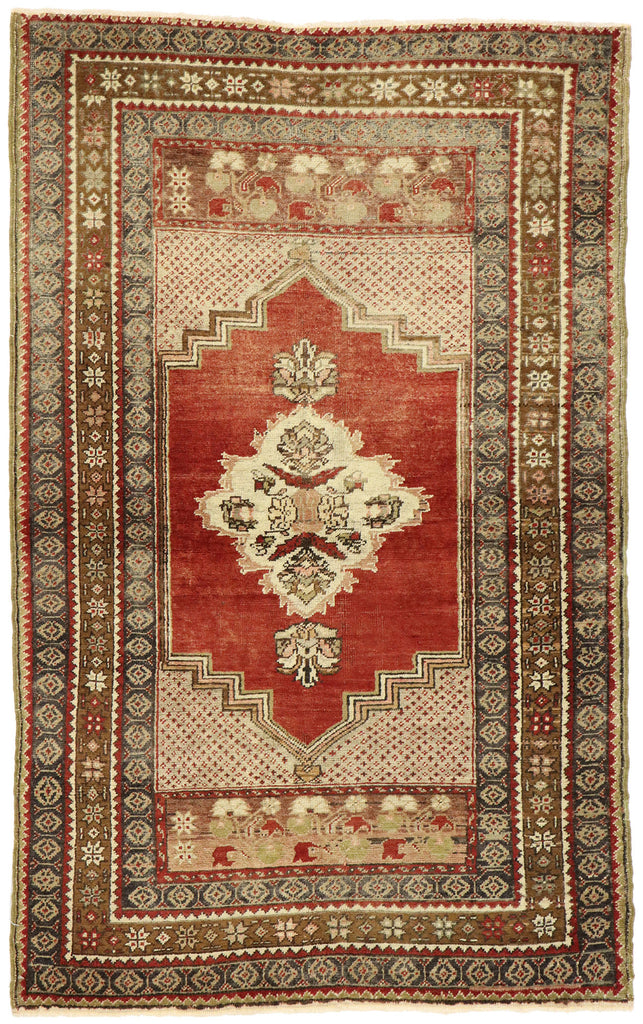 3 x 5 Vintage Turkish Oushak Rug 73843