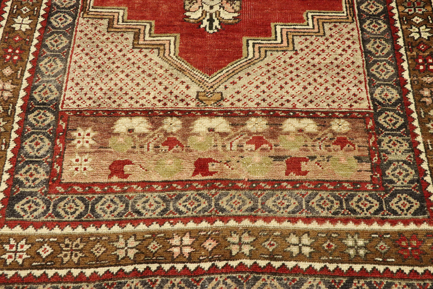 3 x 5 Vintage Turkish Oushak Rug 73843