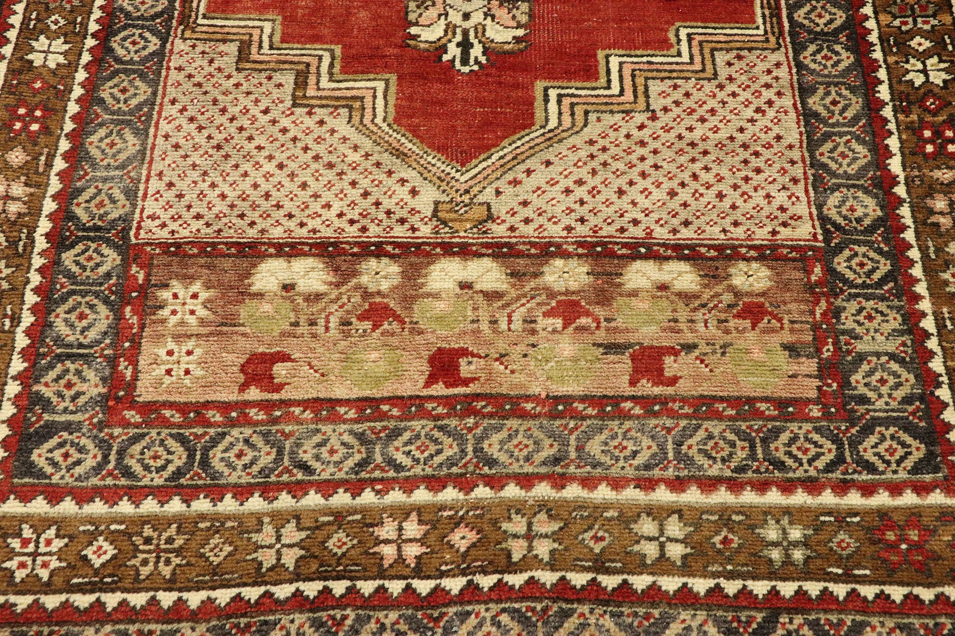 3 x 5 Vintage Turkish Oushak Rug 73843