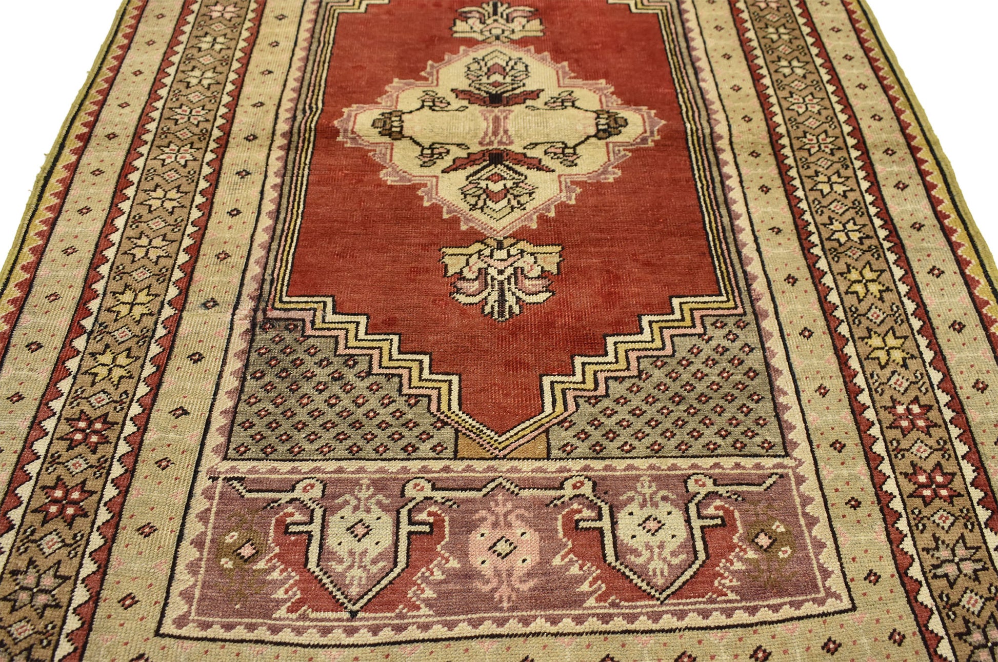 4 x 6 Vintage Turkish Oushak Rug 73845
