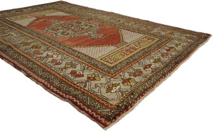 4 x 5 Vintage Turkish Oushak Rug 73854