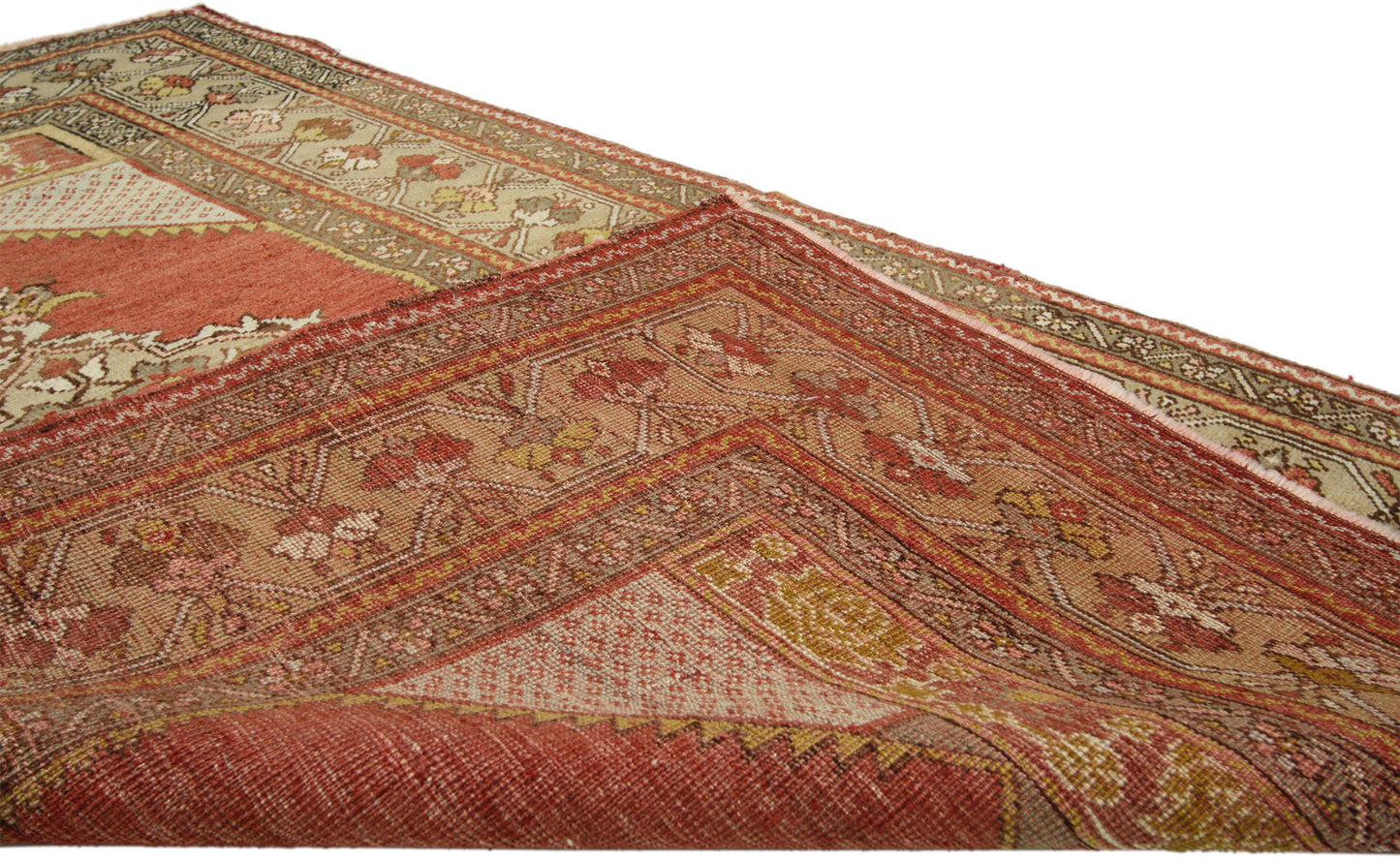 4 x 5 Vintage Turkish Oushak Rug 73855