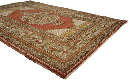 4 x 5 Vintage Turkish Oushak Rug 73855