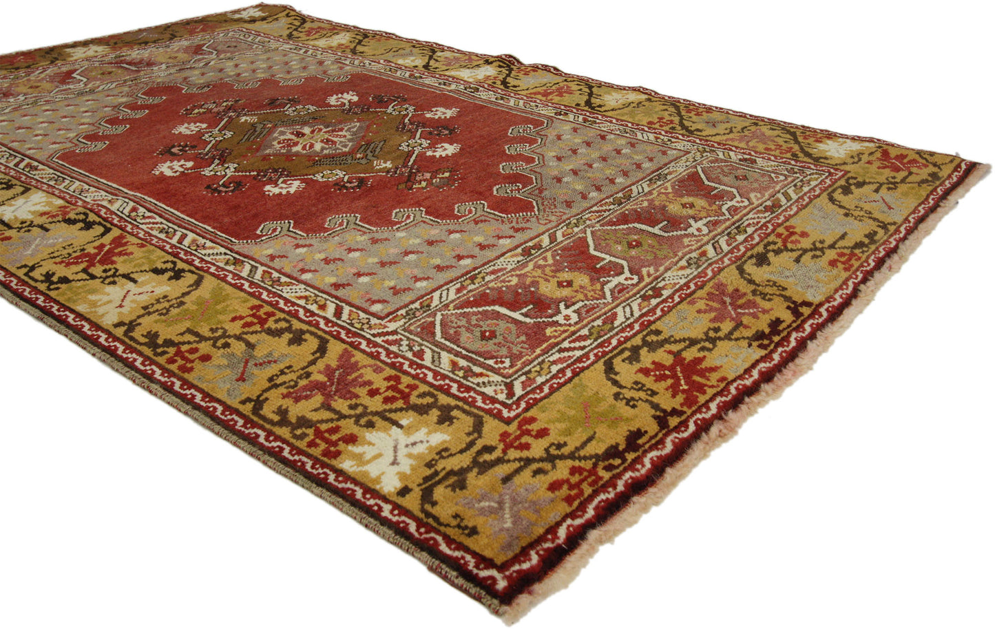 3 x 5 Vintage Turkish Oushak Rug 73859