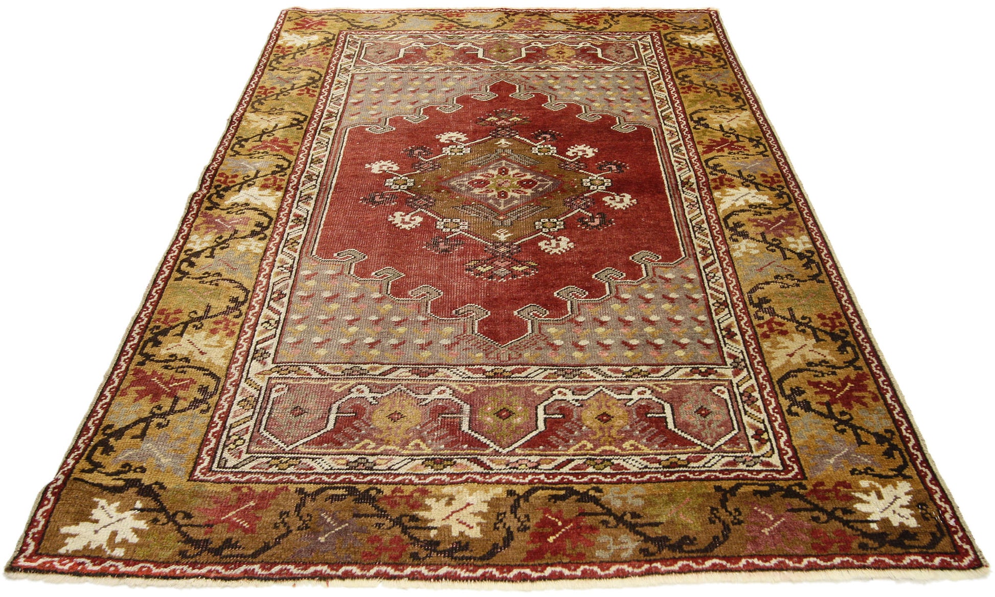 3 x 5 Vintage Turkish Oushak Rug 73859