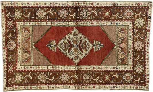 3 x 6 Vintage Turkish Oushak Rug 73862