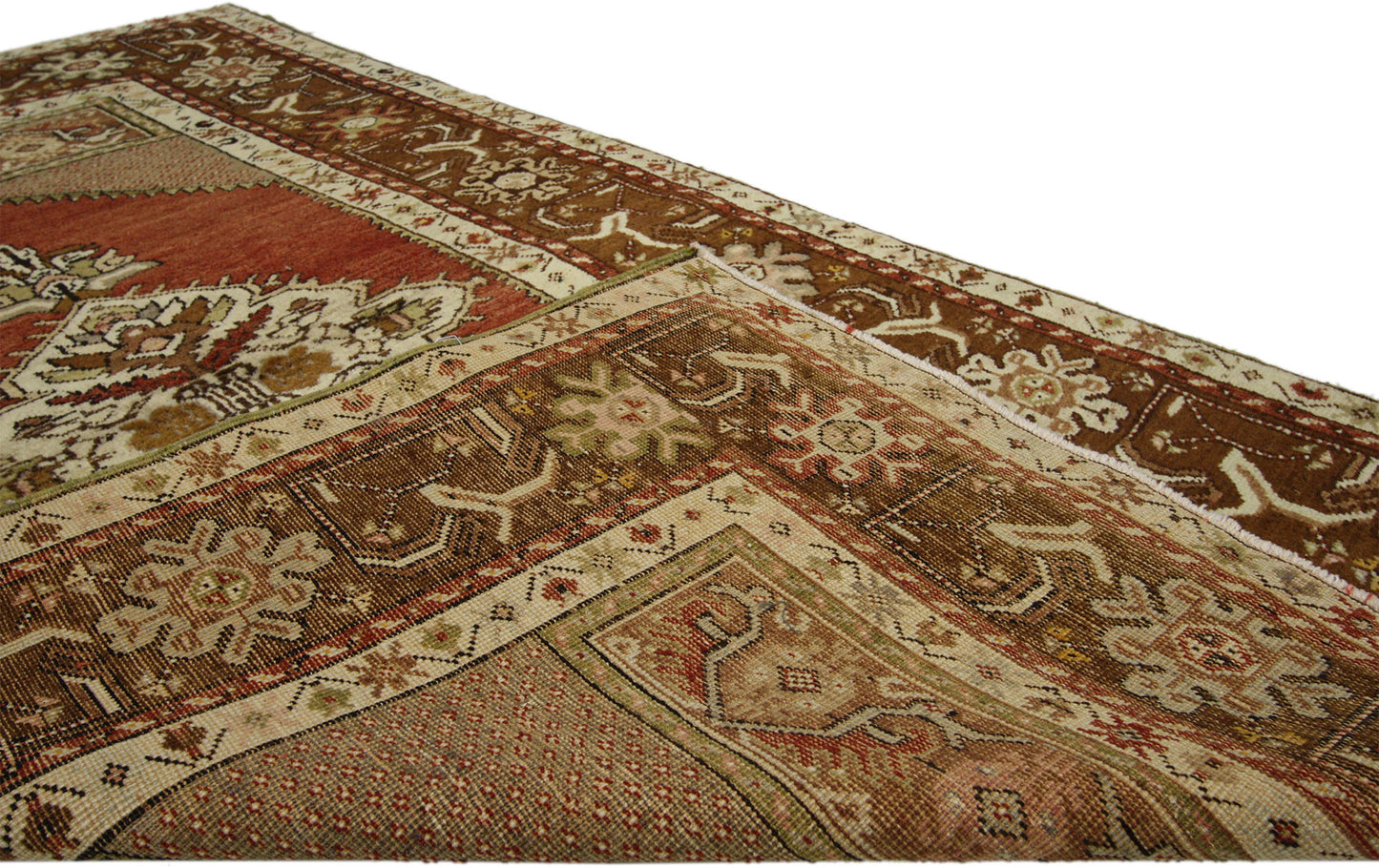 3 x 6 Vintage Turkish Oushak Rug 73862