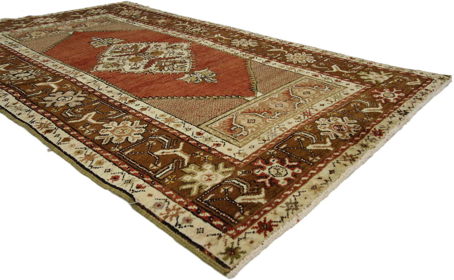 3 x 6 Vintage Turkish Oushak Rug 73862