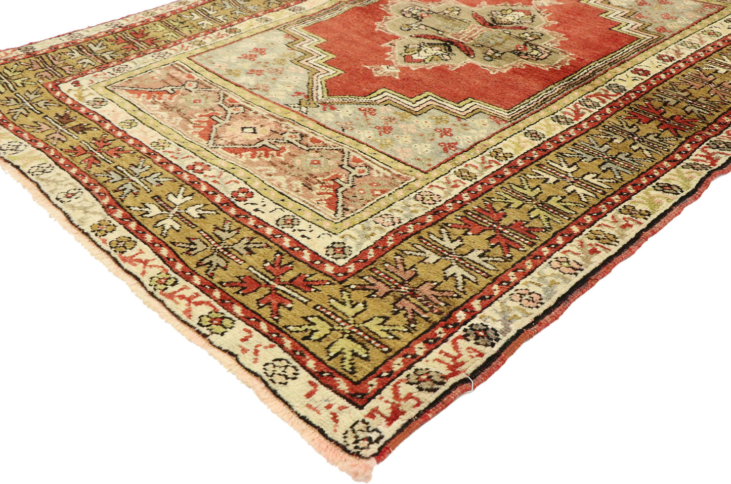 4 x 5 Vintage Turkish Oushak Rug 73863