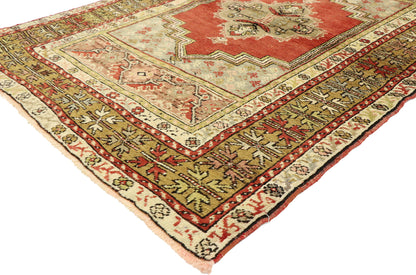 4 x 5 Vintage Turkish Oushak Rug 73863