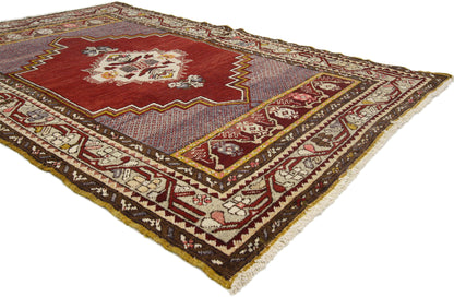 3 x 5 Vintage Turkish Oushak Rug 73866