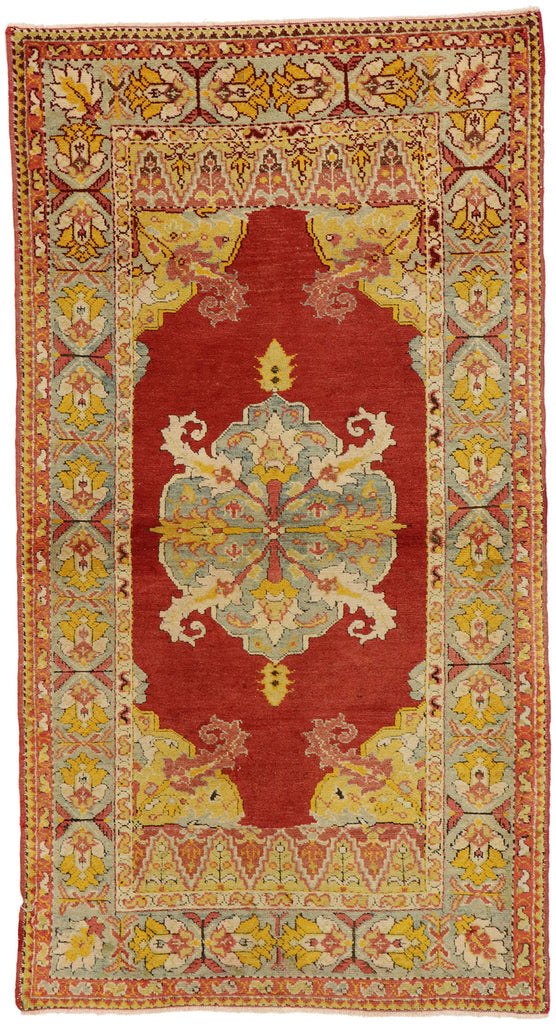 3 x 6 Antique Turkish Oushak Rug 73867