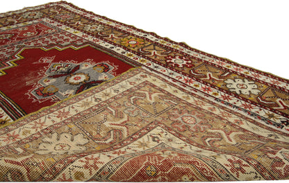 4 x 6 Vintage Turkish Oushak Rug 73869