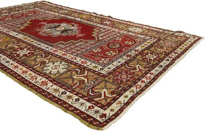 4 x 6 Vintage Turkish Oushak Rug 73869