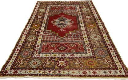 4 x 6 Vintage Turkish Oushak Rug 73869