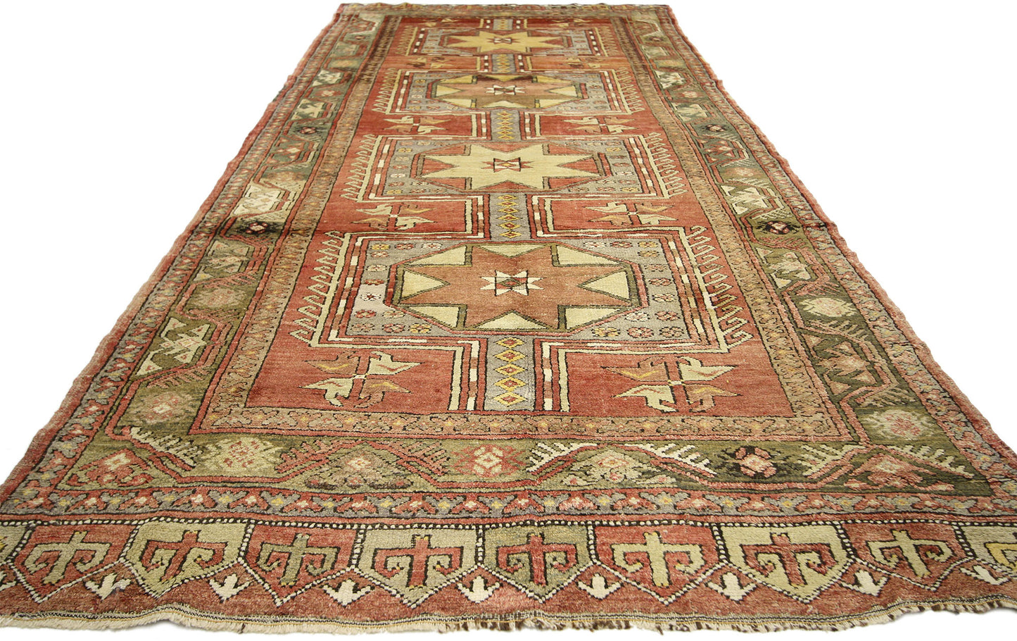 5 x 12 Vintage Turkish Oushak Rug 73875